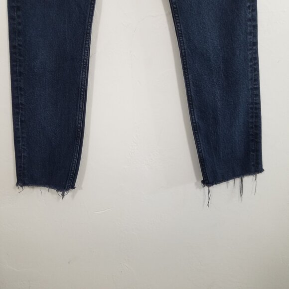 Zara Jeans Raw Hem Blue Size 4 - Picture 3 of 6